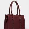 Shopper Oak En Efecto Cuero Graneado Bordeaux