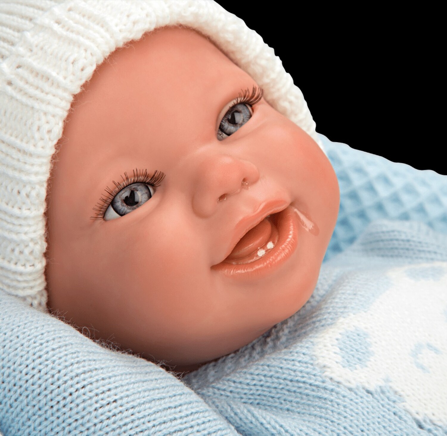 Bebé Reborn Paulo azul con manta — Juguetería Gibernau