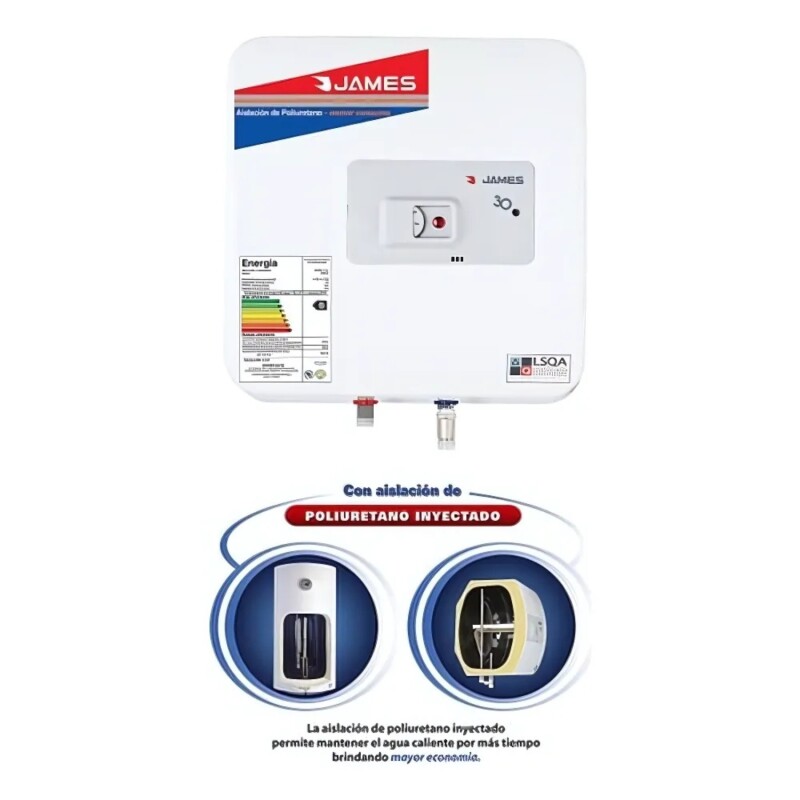 Calefon Termotanque De Acero James 30 Lt. Calefon Termotanque De Acero James 30 Lt.