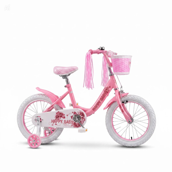 Bicicleta Rodado 16 Con Canasto, Borla En Manillares Y Silla Bicicleta Rodado 16 Con Canasto, Borla En Manillares Y Silla