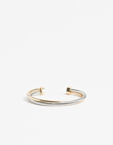 Brazaletes Metal Pulsera Rígida Metal Biplating. - Dorado