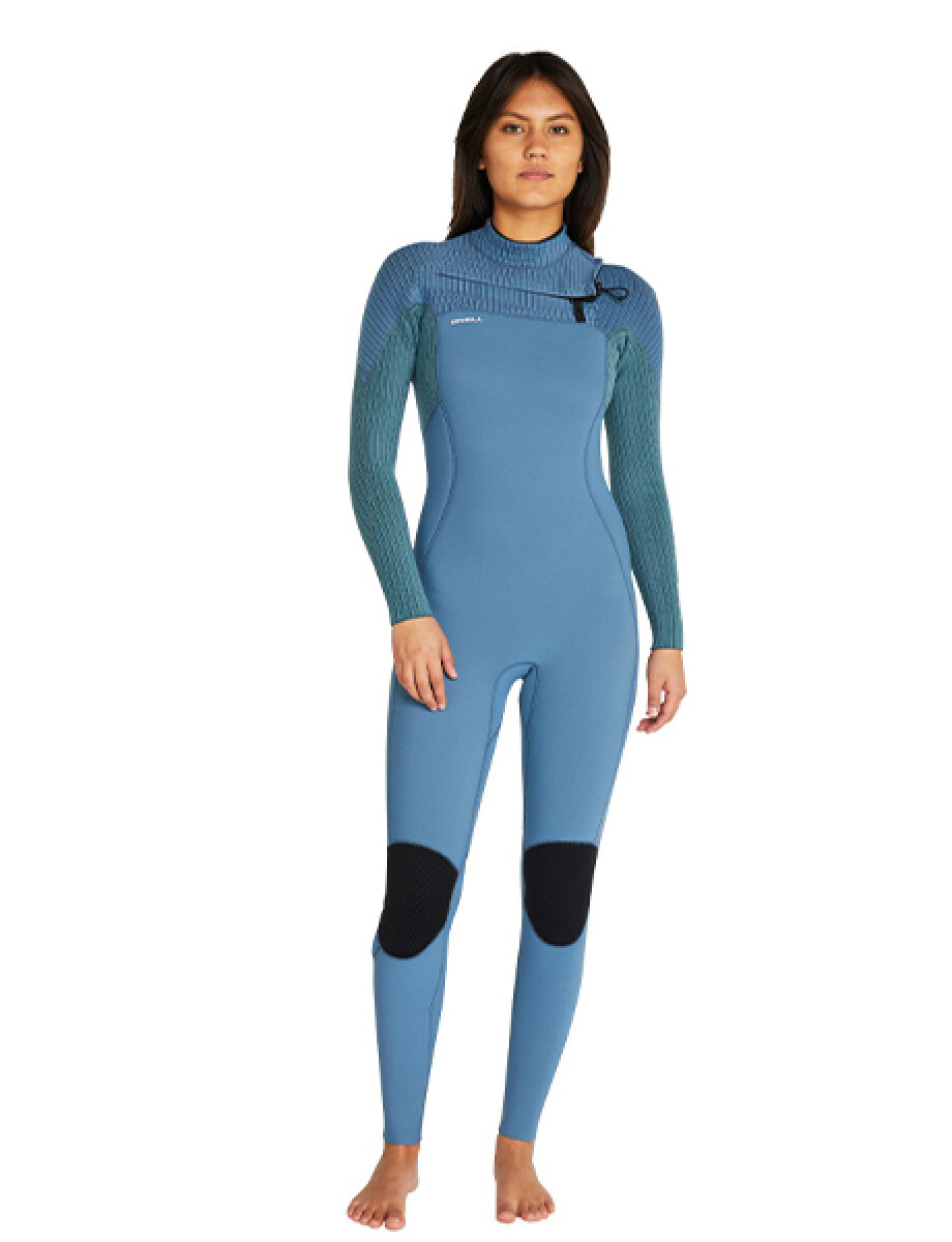 Hyperfreak Dama 4/3+ mm - Chest Zip Full Wetsuit - Celeste 