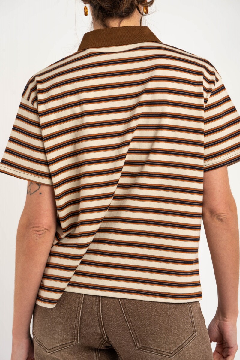 Remera Polo Rayada Multi