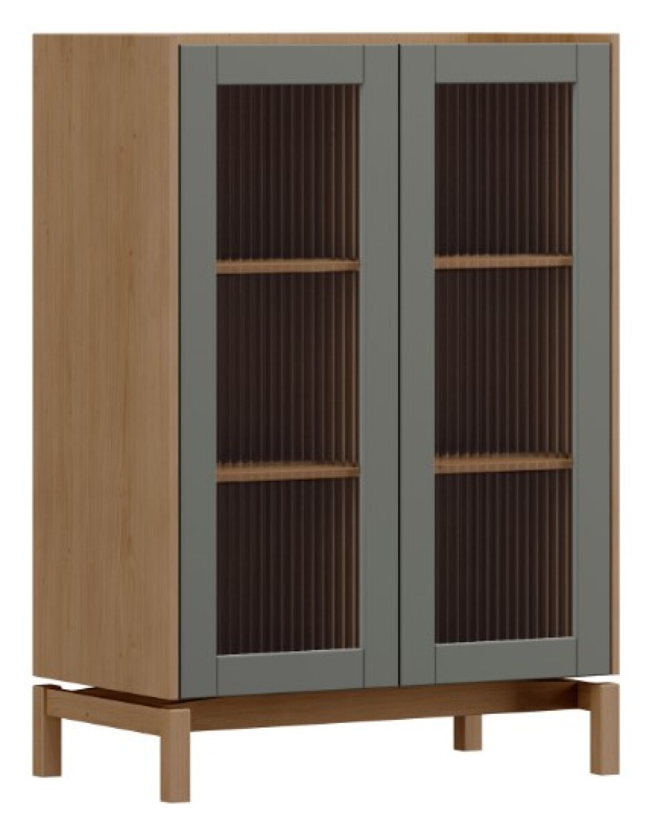 Vitrina Barcelona – 2 Puertas Color Roble / Ferrolack 