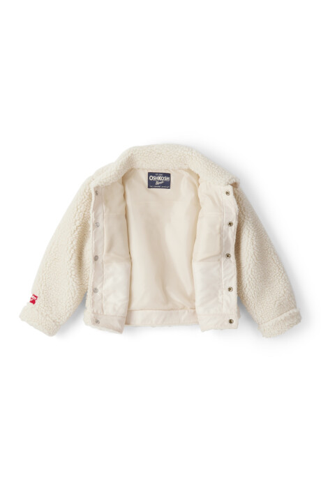 Campera de sherpa, color crema Sin color