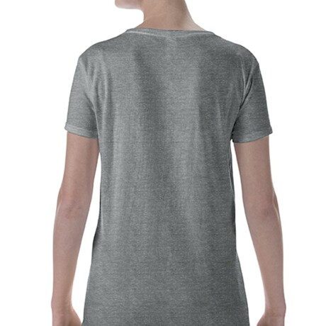 Camiseta Gildan Cuello Bote Dama Gris