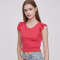 Remera Cetine Rojo Coral