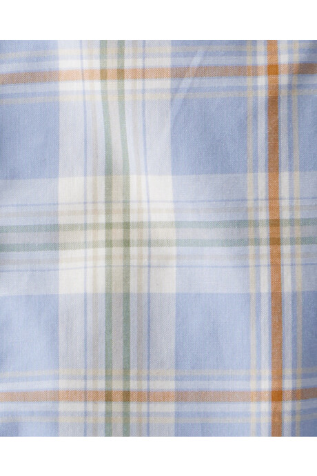 Body de popelina, tipo camisa, diseño a cuadros Sin color