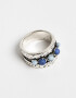 Anillos Medianos y Grandes Piedra Anillo Mediano Con Piedra - Plateado