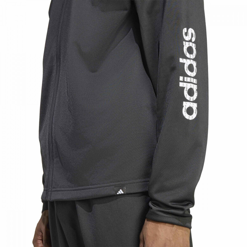 Campera Adidas M LIN TS VL Hombre KE4026 Negro-blanco