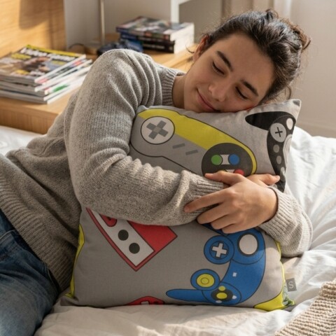 Almohadón Decorativo 45x45 cm - Gamer - Cojín Suave para Cama y Living Almohadón Decorativo 45x45 cm - Gamer - Cojín Suave para Cama y Living