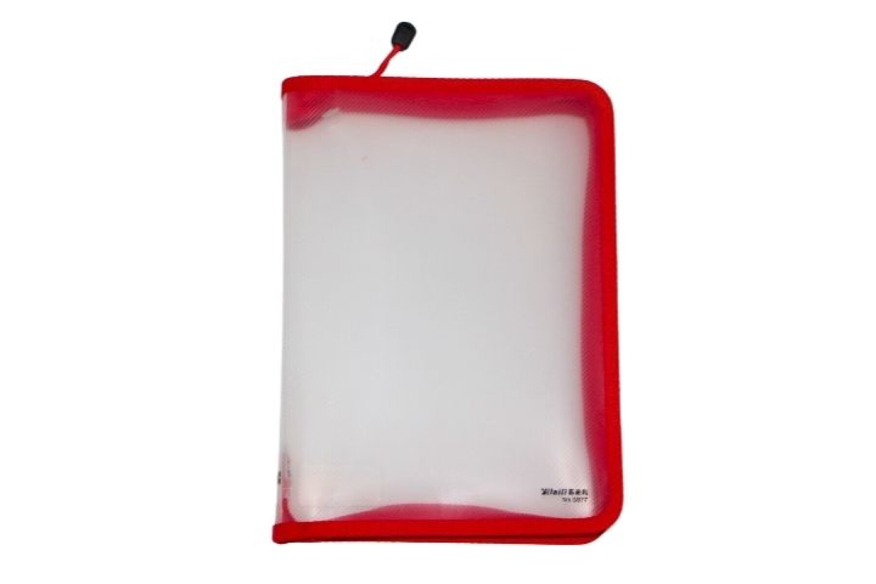 SOBRE YIL CON CIERRE DE COLOR B5 5977 TAPA TRANSPARENTE - COLOR ROJO 