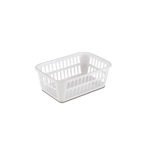 Caja estilo cesta plástica mediana blanca TV0206