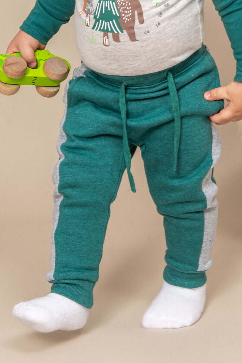 Pantalón deportivo con Raya Verde