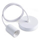 Portalamparas Colgante Liso Decorativo Pase E27 Techo Blanco