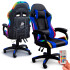 Silla Gamer Con Luces Led Rgb Ergonómica Y Reclinable 120kg AZUL