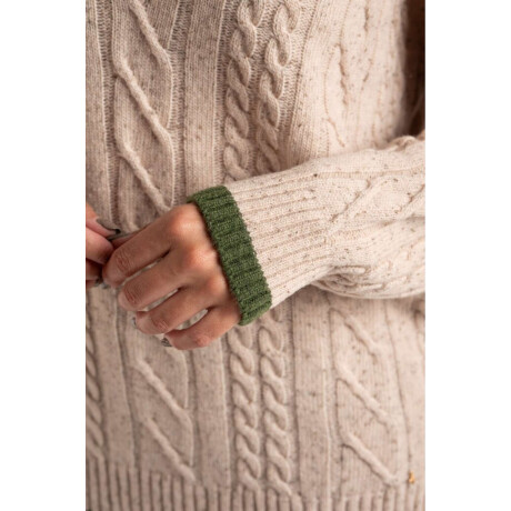 Sweater Lana Escote V Nacar