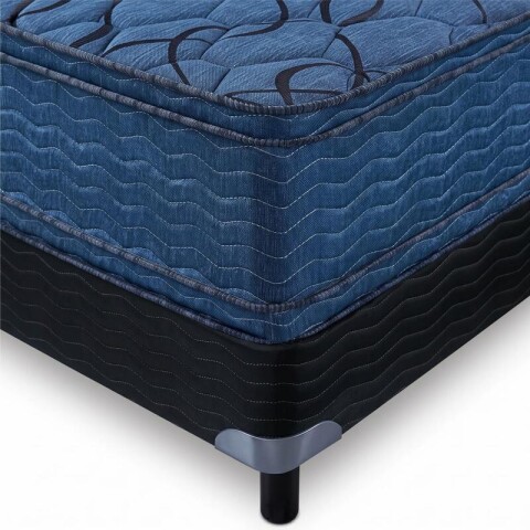 Conjunto sommier y colchón de espuma Zafiro Grava 2 plazas 140x190 Conjunto sommier y colchón de espuma Zafiro Grava 2 plazas 140x190