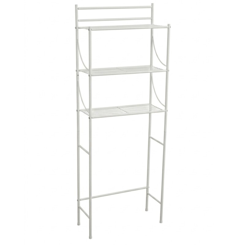 ESTANTE METAL BLANCO 3 NIV P/BAÑO 156X25X59CM Unica