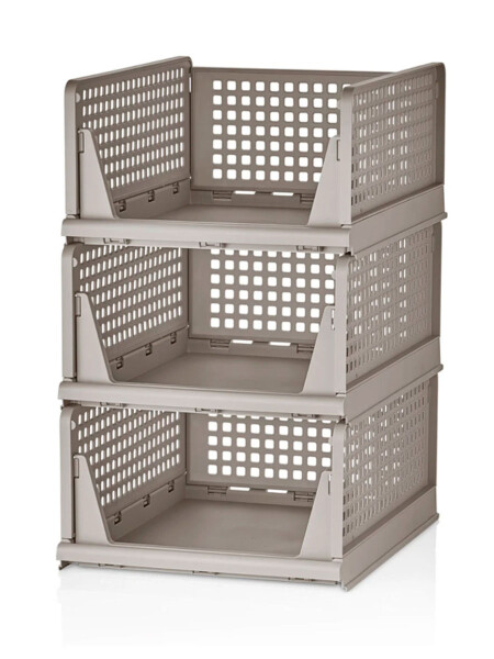ORGANIZADOR 3 NIVELES CON RIELES BEIGE