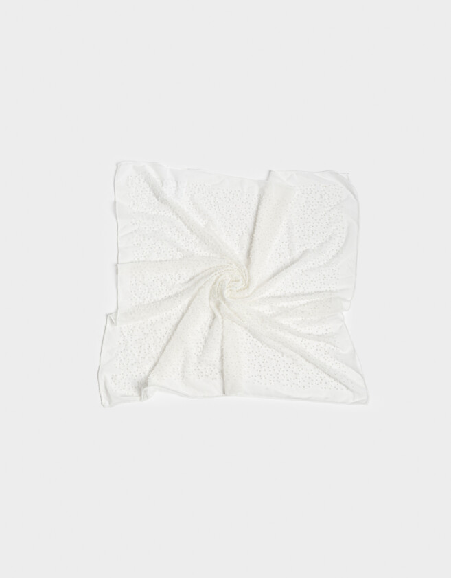 Pañuelos Raso Pañuelo Beads - Blanco Crudo