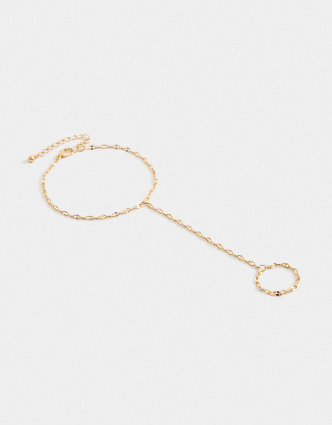Pulseras Flexibles Pulsera Flexible Con Anillo - Dorado