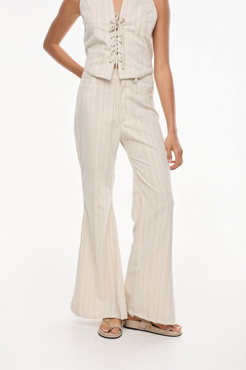Pantalon Mistic Rayas Crudo