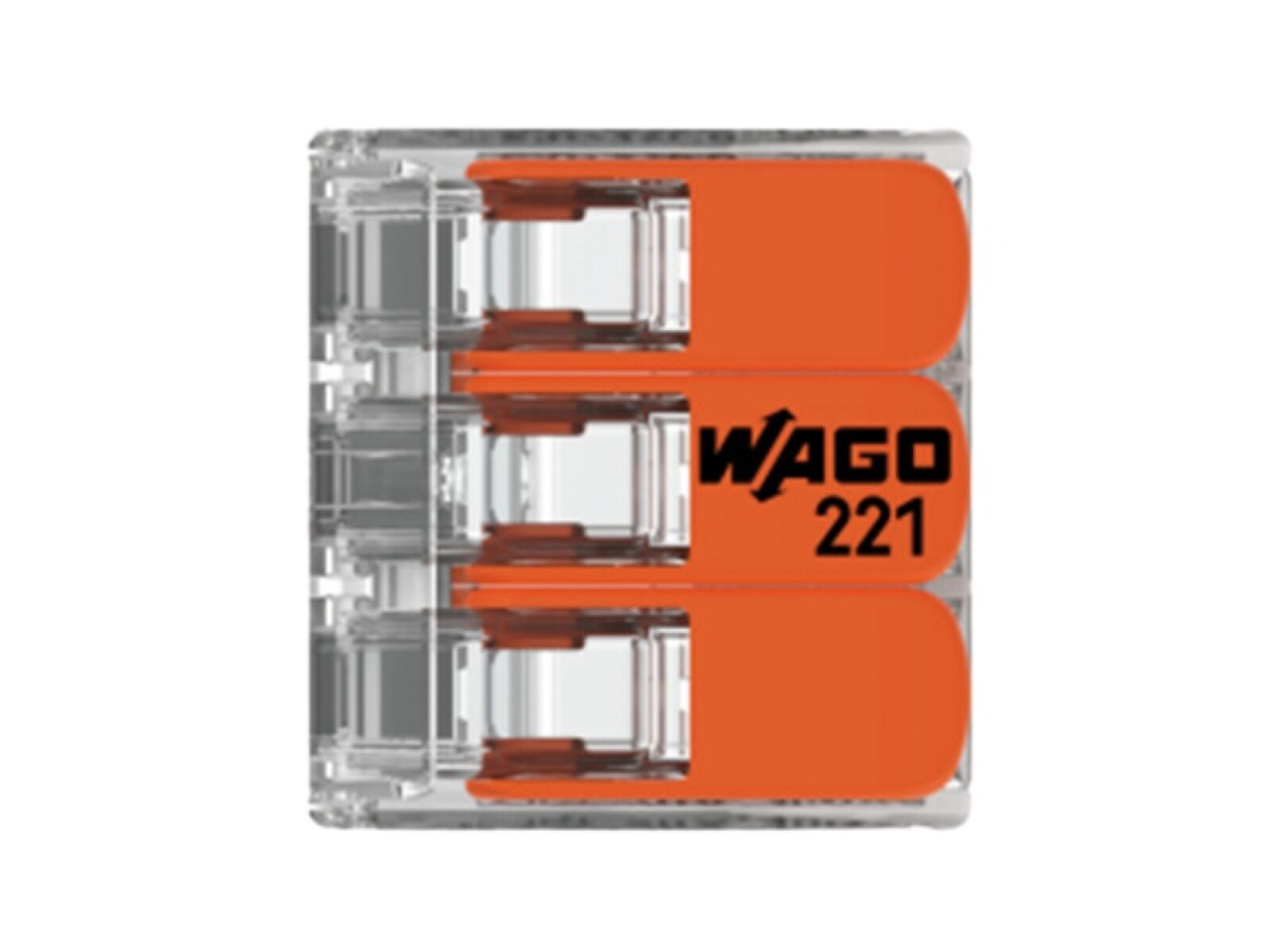 CONECTOR/EMPALME RAPIDO WAGO 221/413 - 0,5 A 4MM2 - 3 CONEX 