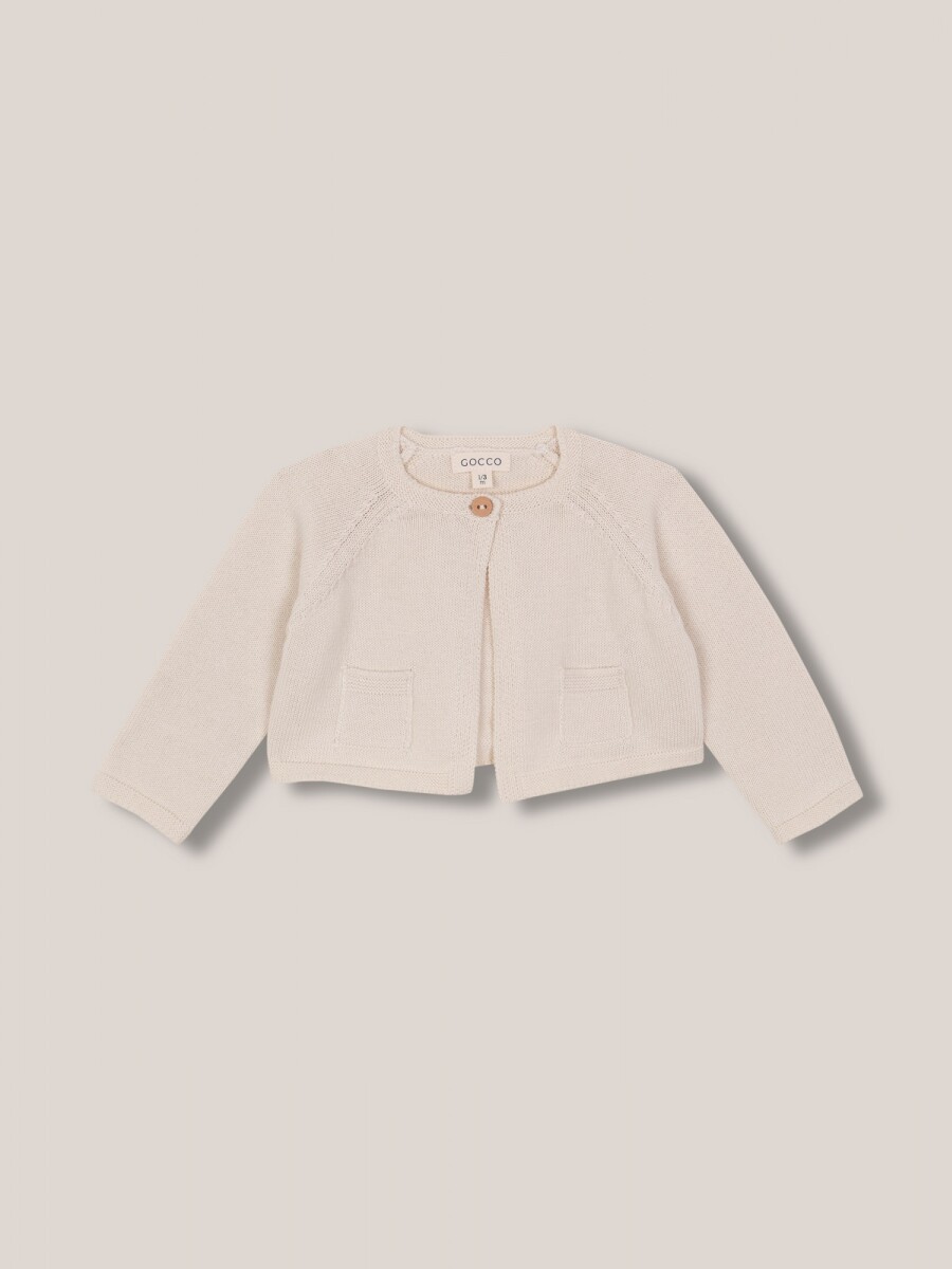 Chaqueta De Punto Blanco