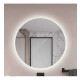 Espejo Redondo Con Luz Led Sin Marco 50cm Diametro Tactil Blanco