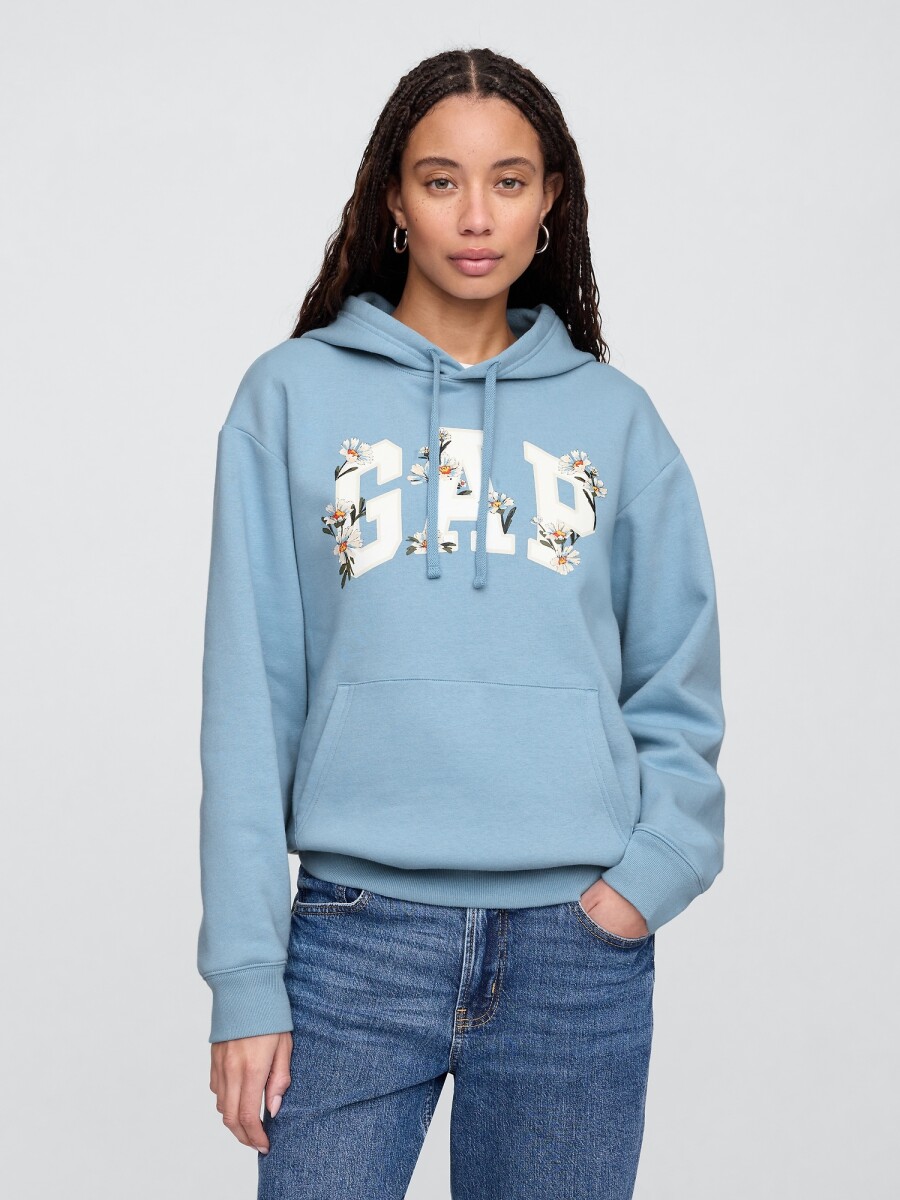 Canguro Logo Gap Mujer - Blue Stone 