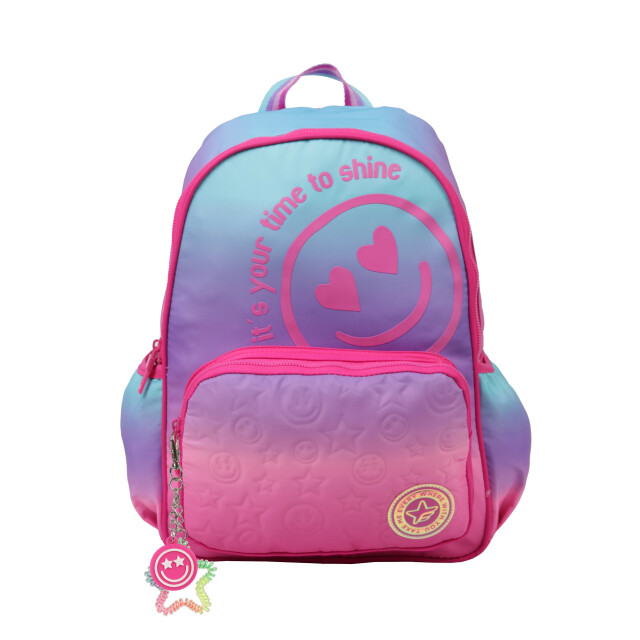 Mochila Infantil Footy Corazones Fucsia - Rosa - Celeste