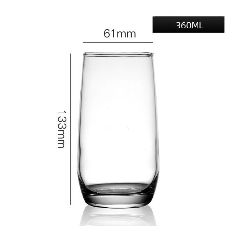 Juego De 6 Vasos Vidrio 360ML Juego De 6 Vasos Vidrio 360ML