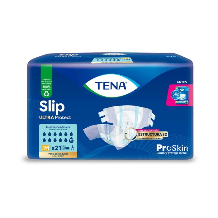 TENA PAÑAL ADULTO SLIP MEDIANO PAQ. X 21 única
