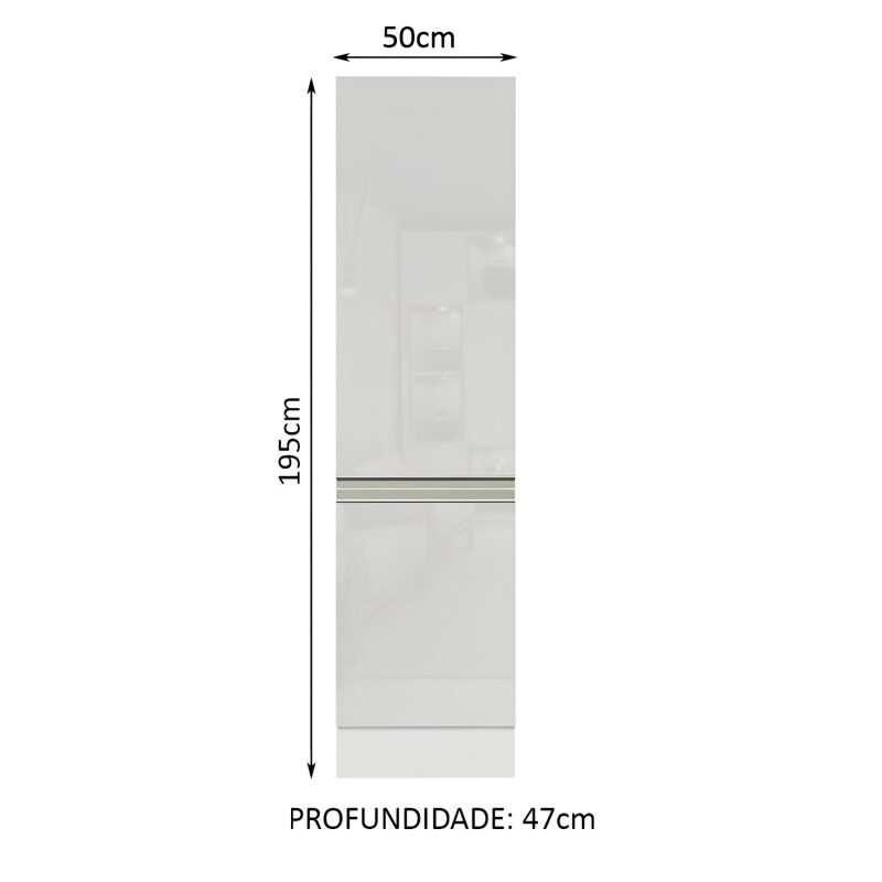 Alacena Lumax Smart 2 Puertas 100% MDF Blanco Brillante Alacena Lumax Smart 2 Puertas 100% MDF Blanco Brillante