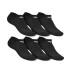 MEDIAS CORTAS EVERLAST POLY 10-13 (6 PACK) NEGRO