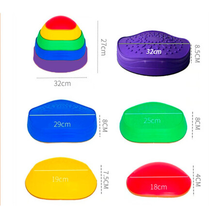 Piedras Equilibrio Antideslizante X5 Niños Juguete Pla000415