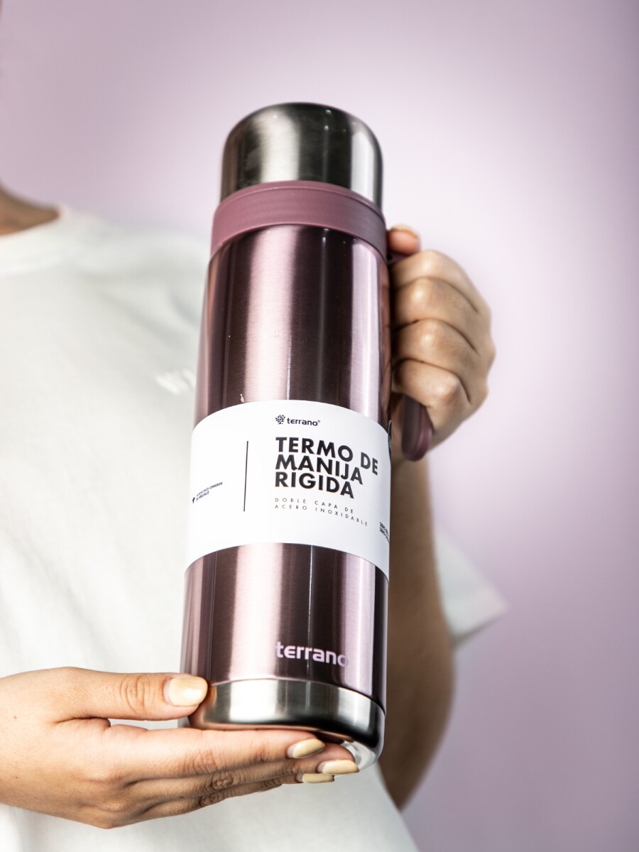 Termo 1Lt. Premium Manija Rigida - Lila Metalizado 