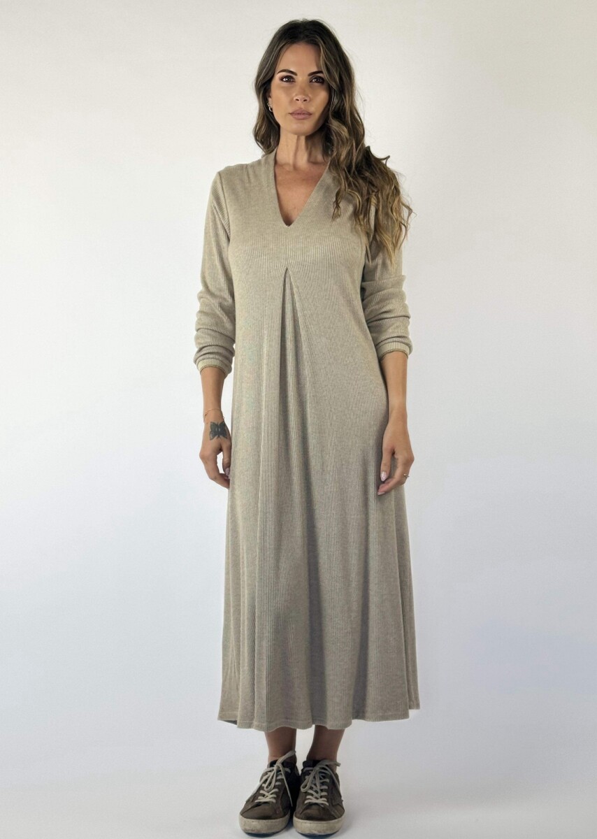 VESTIDO ELEUTERIA - BEIGE 