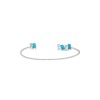 Brazalete Mysore- Plata rodinada 925 - Piedra Topacio y Jade negro azul-BR2023 conpiedra