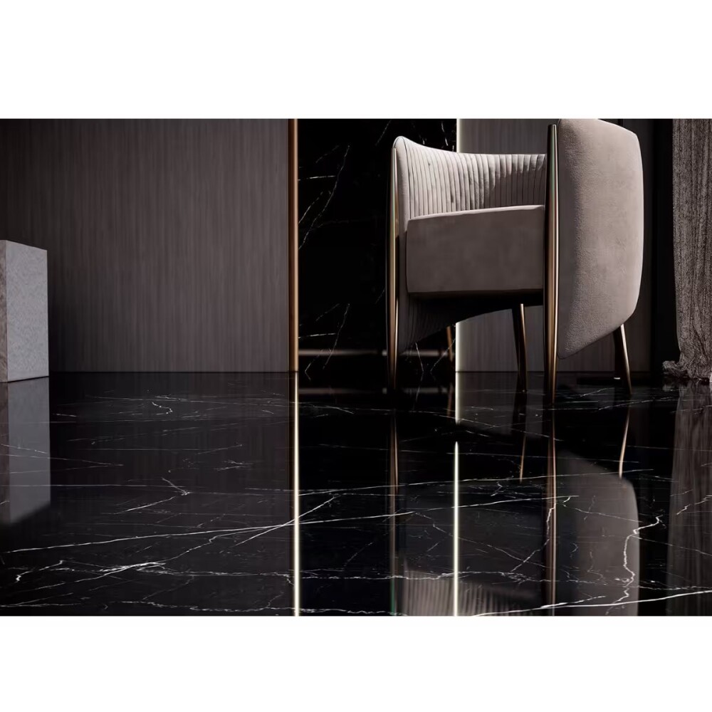 Porcelanato Royal Black 61x106.5 cm Pulido brillante y Rectificado Porcelanato Royal Black 61x106.5 Cm Pulido Brillante Y Rectificado