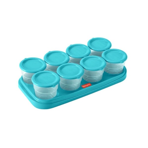 Recipientes cubetera para comida FISHER PRICE celeste