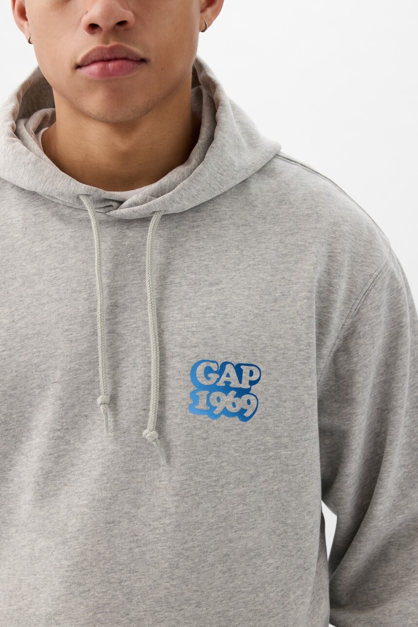 Canguro Logo Gap Sin Felpa Hombre Light Heather Grey B08