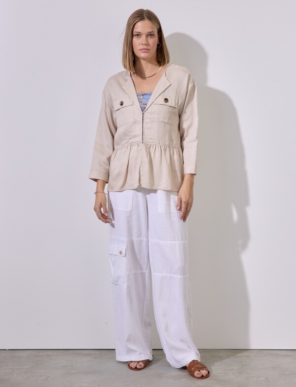 Chaqueta Tencel BEIGE