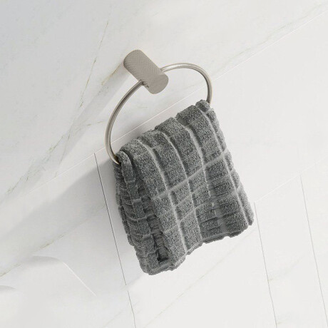 TOALLERO ARO METAL SIGNATURE GRIS BRUSHED NICKEL SATINADO GRIS-BRUSHED NICKEL