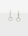 Aros Argollas Strass Argollas En Plata 925 - Plateado