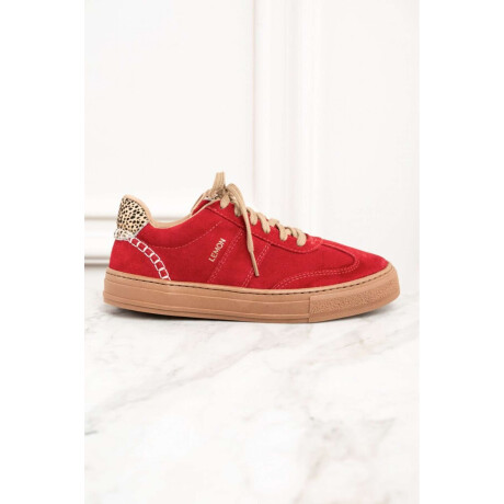 Zapatilla Gamuza Rojo