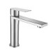GRIFERIA LAVATORIO BAJO EN BRUSHED NICKEL - SERIE SALEMI GRIS-BRUSHED NICKEL