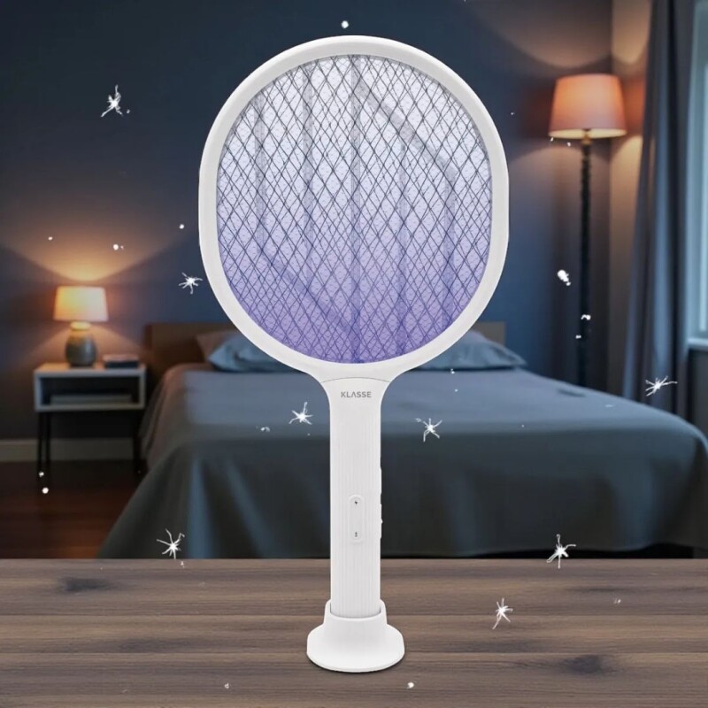 Raqueta mata mosquitos Klasse recargable | Descarga de 5V. | Color blanco Raqueta mata mosquitos Klasse recargable | Descarga de 5V. | Color blanco