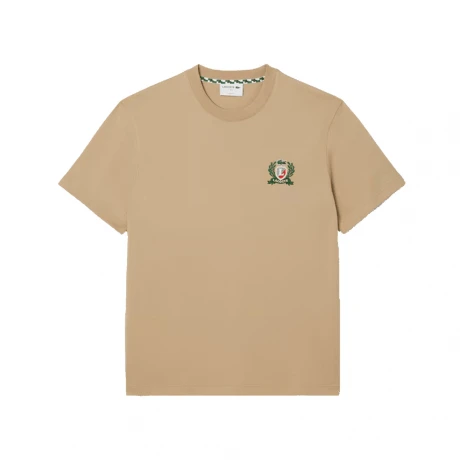 REMERA LACOSTE MC C/REDONO MADE IN FRANCE BEIGE
